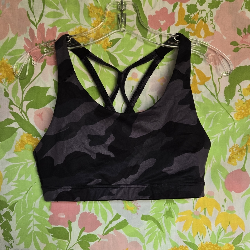 Old Navy Black Camouflage Sports Bra